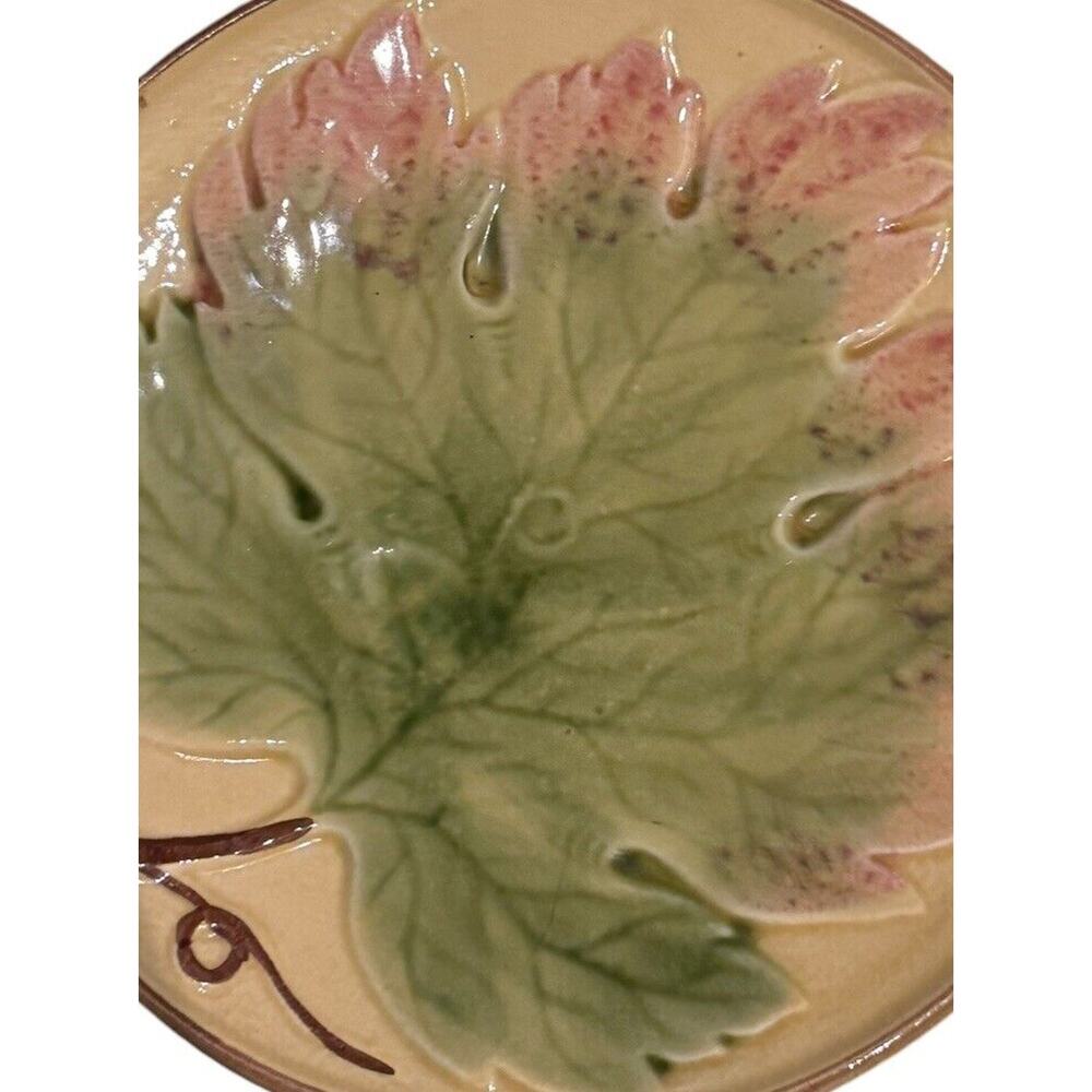 Baden Pottery Bread Plates (4) Maple Leaves Made In Germany VTG Forest Cabin - Picture 4 of 7